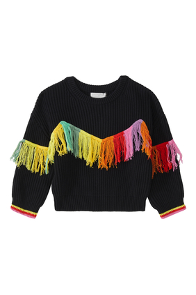 Fringed Knitted Jumper